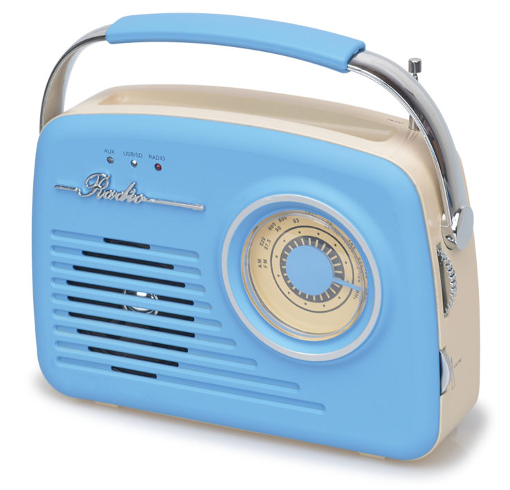 RETRO RADIO -light blue
